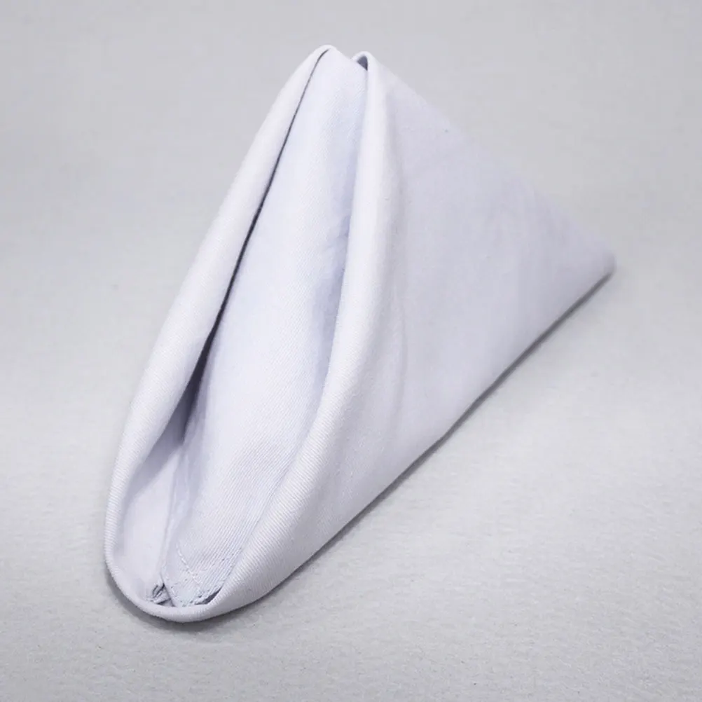 

4Pcs Thick White Napkins Cotton Table Cloth Foldable Serviettes for Home Party Hotel Practical Long Use Washable