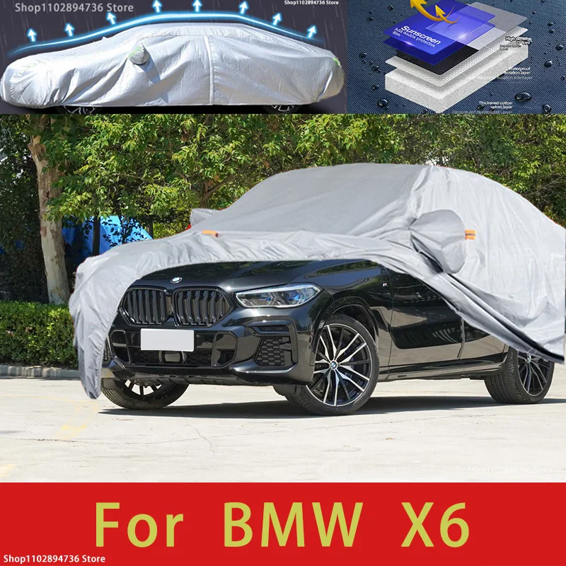 

For BMW X6 Exterior Car Cover Outdoor Protection Full Car Covers Snow Cover Sunshade Waterproof Dustproof Car accessories