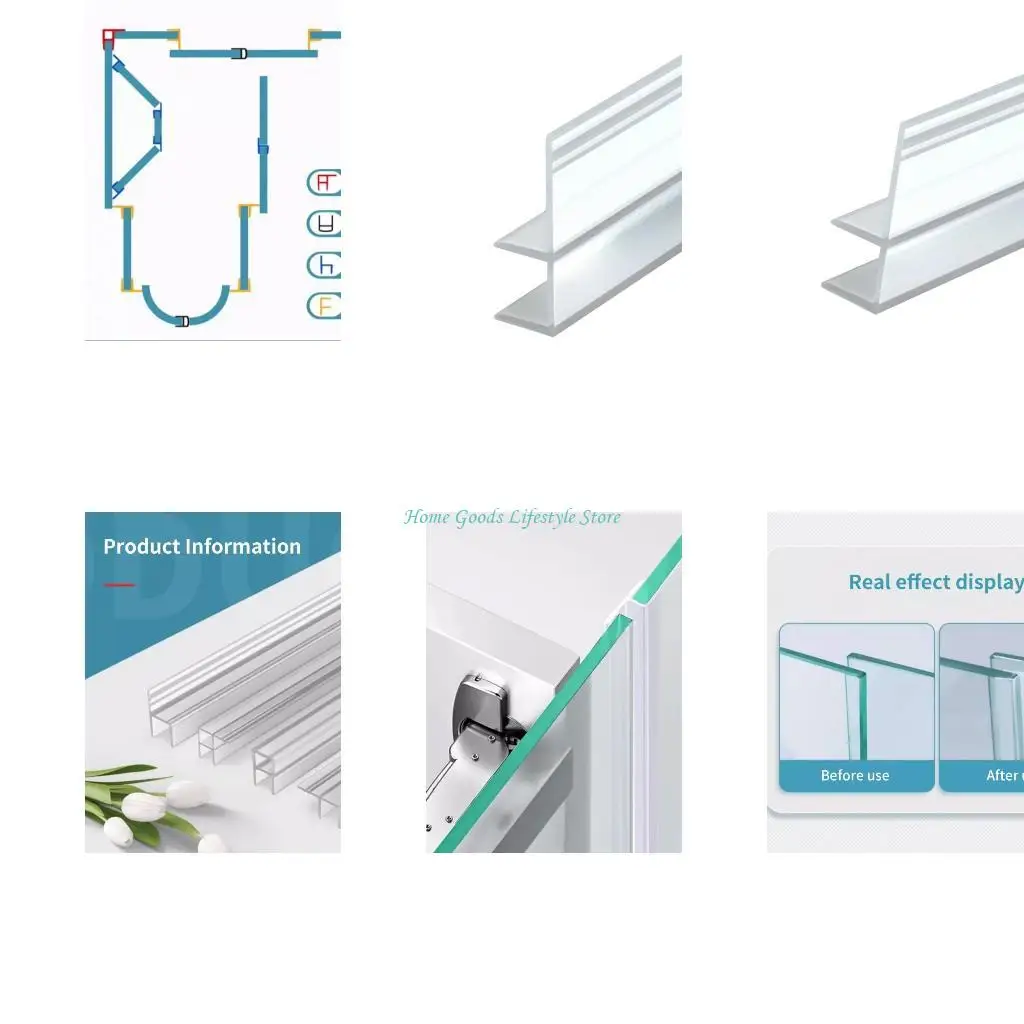 e74e multipurpose glass door seal شرائط محمولة للحمامات النظيفة والآمنة