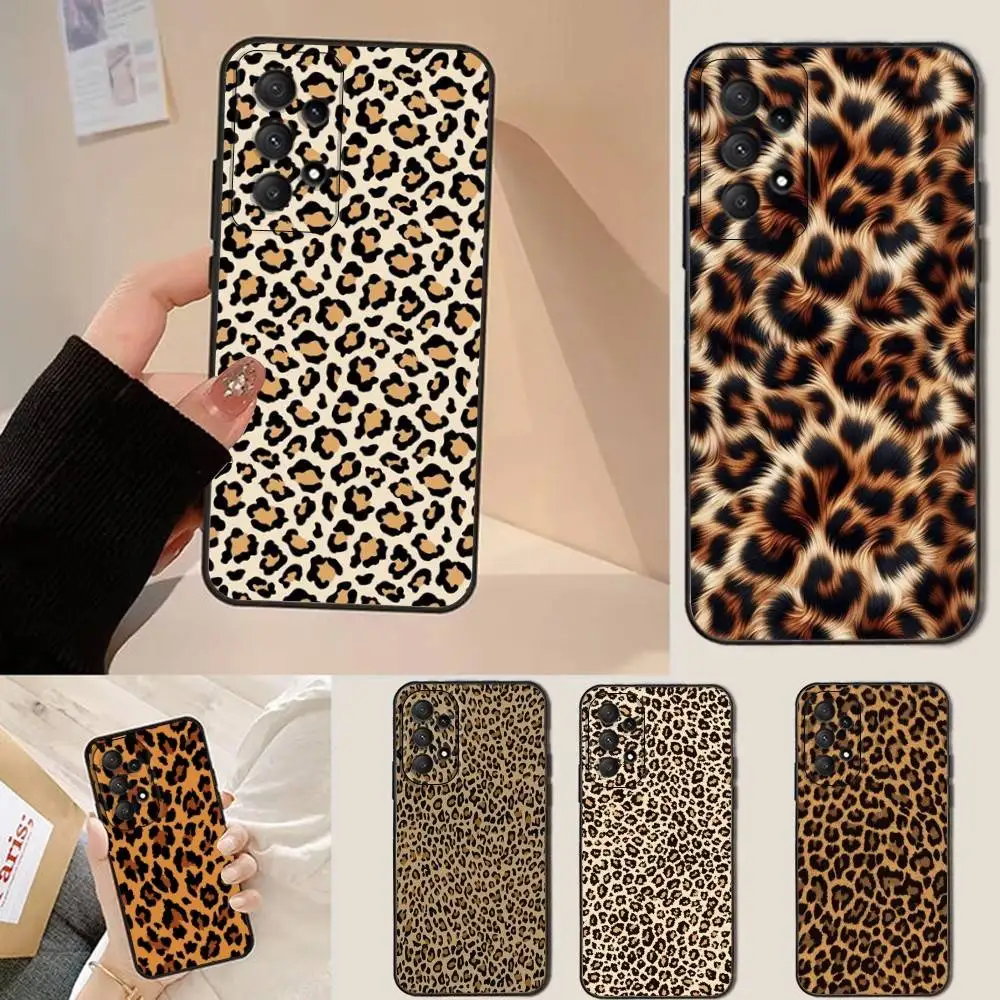 

Leopard Pink Tiger Cool Phone Case For Samsung Galaxy A13,A21s,A22,A31,A32,A52,A53,A71,A80,Soft Black Shell