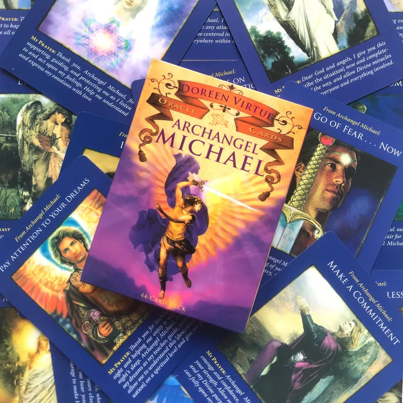 

Hot sales Archangel Michael Oracle Tarot Card Fate Divination Prophecy Card Family Party Game Toy Tarot 44 Card Deck PDF Guide