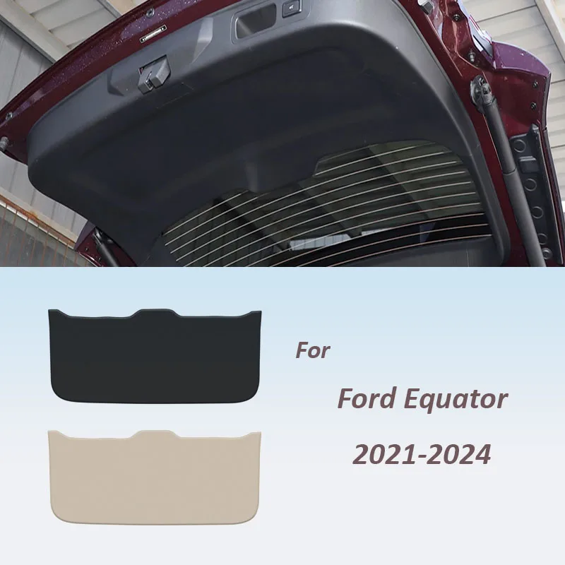 

Car Rear Trunk Tailgate Anti-Kick Protective Mat For Ford Equator 2021 2022 2023 2024 PU Leather Decoration Pad Waterproof Mat