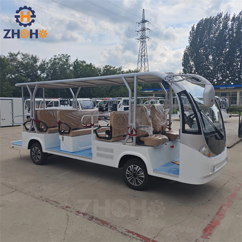10 Seater Electric Sightseeing Shuttle Bus with Customized Color and Q235B Steel Structure Frame for Sale