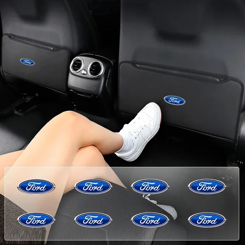 Car Styling Seat Back Anti-kick Pad PVC Stickers For Ford Focus mk2 mk3 Fiesta Ranger Mondeo S-MAX Kuga Mustang Auto Accessories