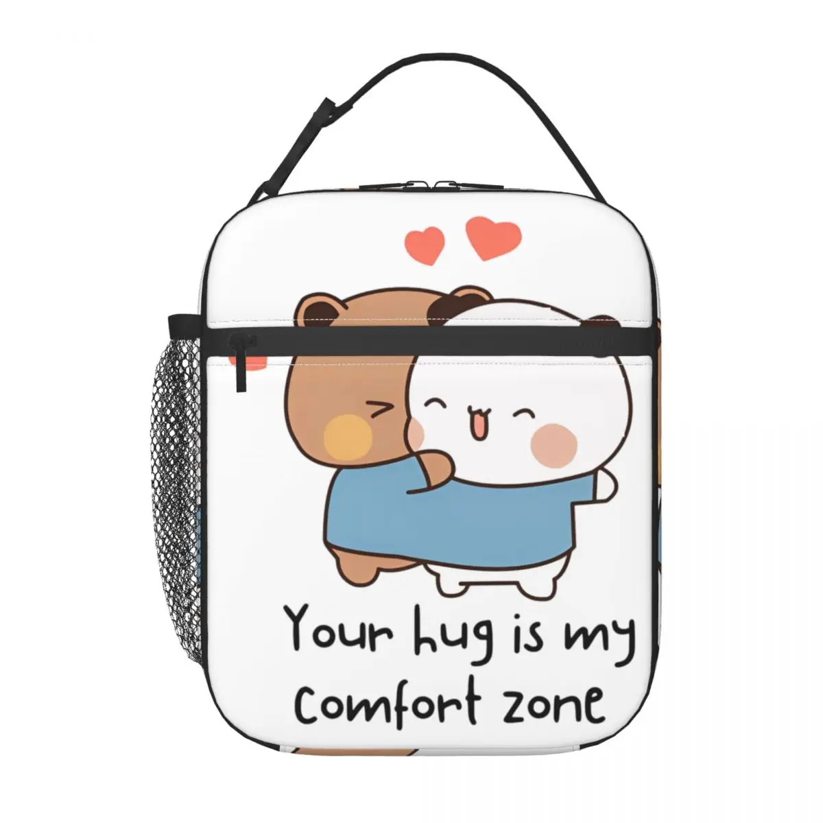 مريح عناق Bubu و Dudu الدب والباندا حقيبة الغداء المحمولة معزول علب الاغذية حقيبة للحفاظ على البرودة الحرارية حمل حقائب اليد #2