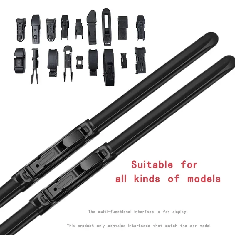 Car Windshield Wiper Blades Universal Soft THREE Layer Rubber Frameless Bracketless Brushes Accessories Windscreen Window Front