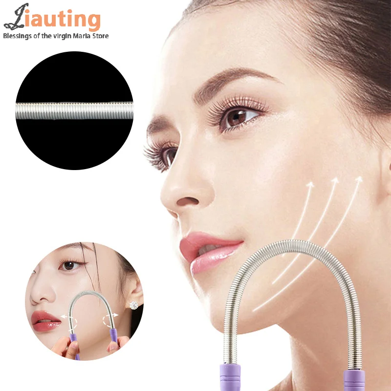 Facial Hair Remover For Women.Remove Unwanted Hair On Upper Lip,Chin,Face,Or Neck U-shape Remover Spring For Unsightly Hair