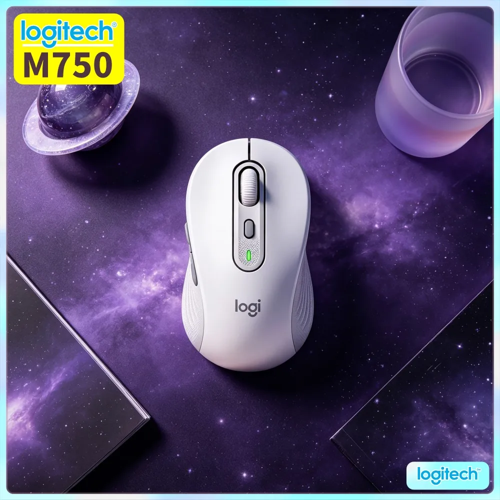 M750 Bluetooth Mouse - 90% Noise Reduction, 3-Device Sync, Quiet Clicks, 20-Month Battery, PC Compatible