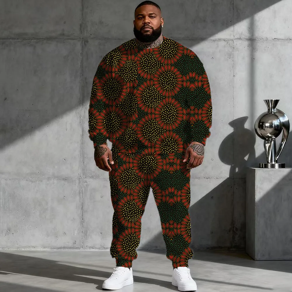 

Мужская толстовка больших размеров S-9xl: Цветочный край — 2 предмета в современном шикарном стиле, мягкая теплая ткань, минималистичный принт Bloom G