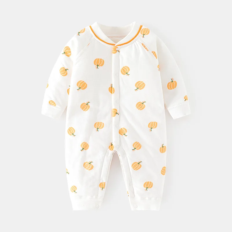 Baby Cotton-Padded Jumpsuit Keep Baby Warm Autumn and Winter Boneless Romper Thin Cotton Thickened Split Romper Children's Jump