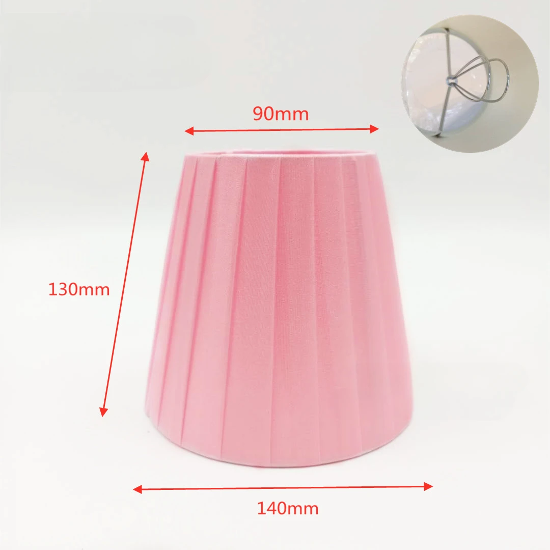 Farbe Lampen schirm Stoff Lampen schirm blau rosa Kronleuchter Shell Cover Schlafzimmer Wand leuchte DIY Beleuchtung Zubehör