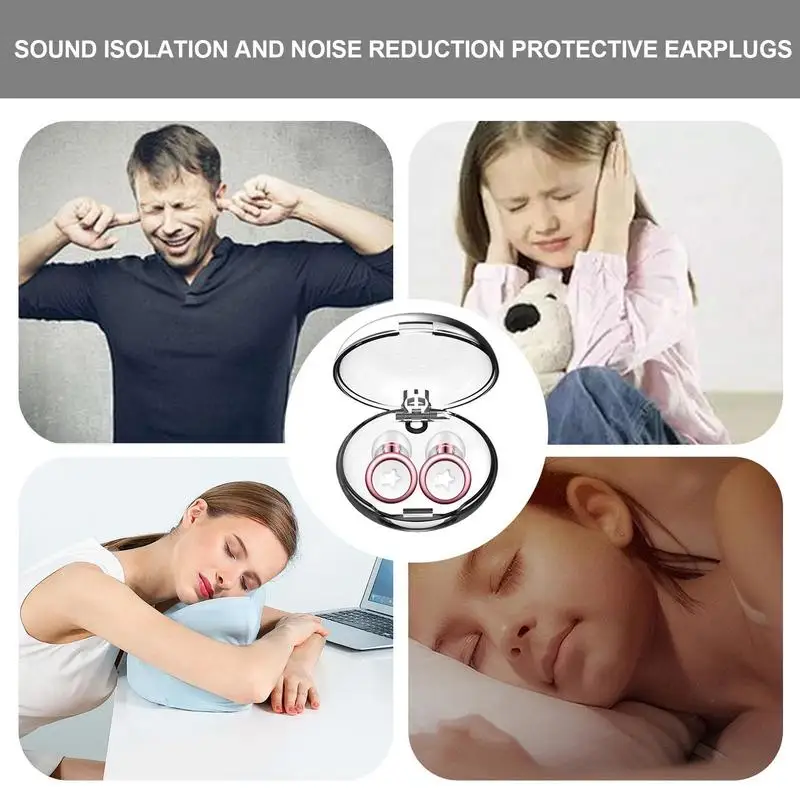 Noise Cancelling Ear Plugs Loop Sleep Earplugs Reusable Calmer Ear Plugs Silicone Ear Plugs Flexible Airplane Ear Plugs For