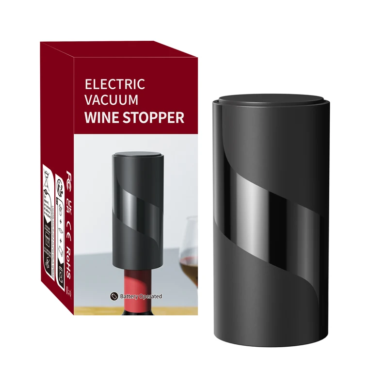 2024 Mini Automatic Wine Cap Electric Vacuum Wine Stopper Sealed Storage Vacuum Memory Wine Stopper Push Style Wine Cork Tools