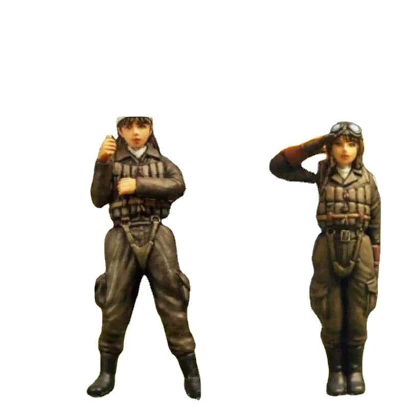 toys Kawaii Female Pilot 1/35 Scale Resin Figure Model Kit Self-Assembly Unpainted (without Aircraft) Mini Figures Toys