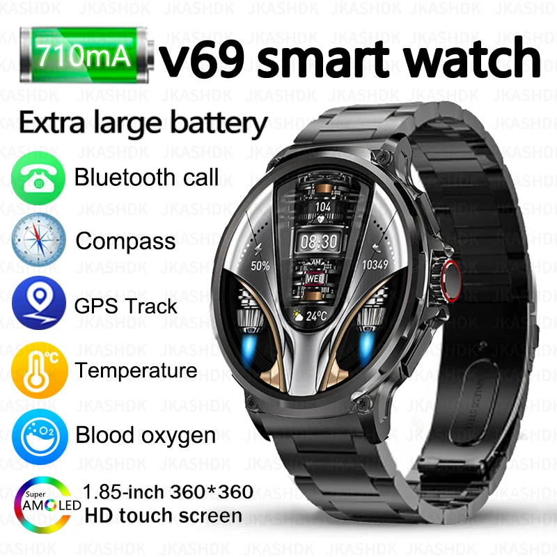 

New Men's smartwatch HD Bluetooth Call 1.85 "display Smartwatch 710 mah large battery 400+ dial Smartwatch For Xiaomi Android