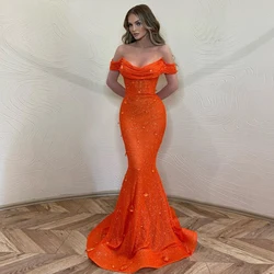 2023 Women Prom Dress Off Shoulder Sparkly Sequin  Sexy Evening  Party Maxi  Luxury Mermaid Ladies es Long