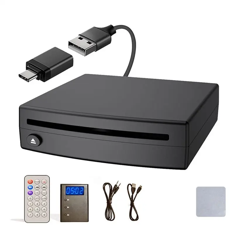 

Универсальный внешний CD-плеер A58X с USB-портом для автомобиля/грузовика, обновление CD-плеера с аудиоадаптером, внешний CD-привод