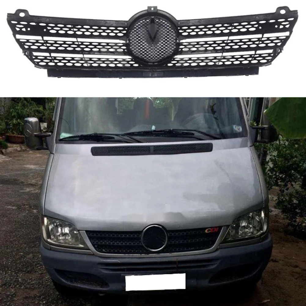 Frente boleto pára-choques malha grill barra de ventilação oem capa superior para mercedes-benz sprinter van w901 2002-2006