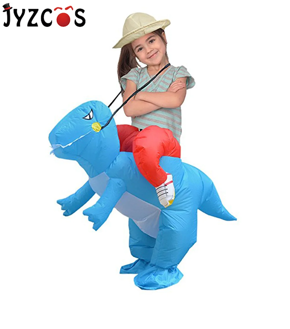 JYZCOS Kids Dinosaur Riding Inflatable Costume Adult Anime Cosplay Show Party Boys Girl Halloween Rider Carnival Suit