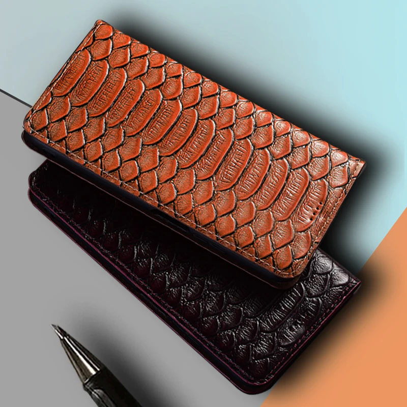

Genuine Leather Flip Case For Google Pixel 2 3 3A 4 4A 5 5A 6 6A 7 7A 8 8A 9 9A 10 XL Pro Fold 5G Cover Card Case Python Pattern