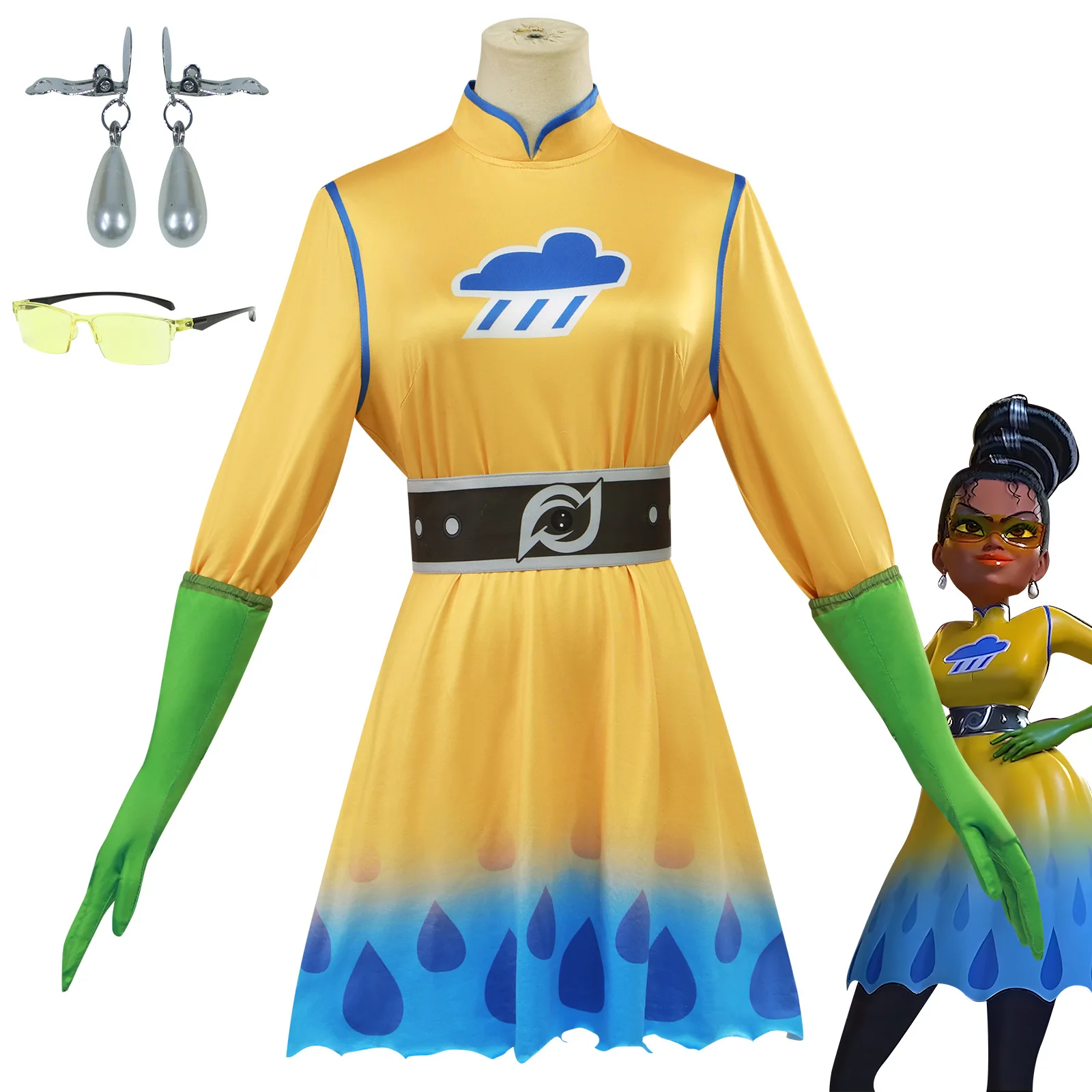 

Super Villain Weather Girl Halloween Costume Cosplay Role-playing Clothing for Women Spring 2025 Made in China Uniform Set