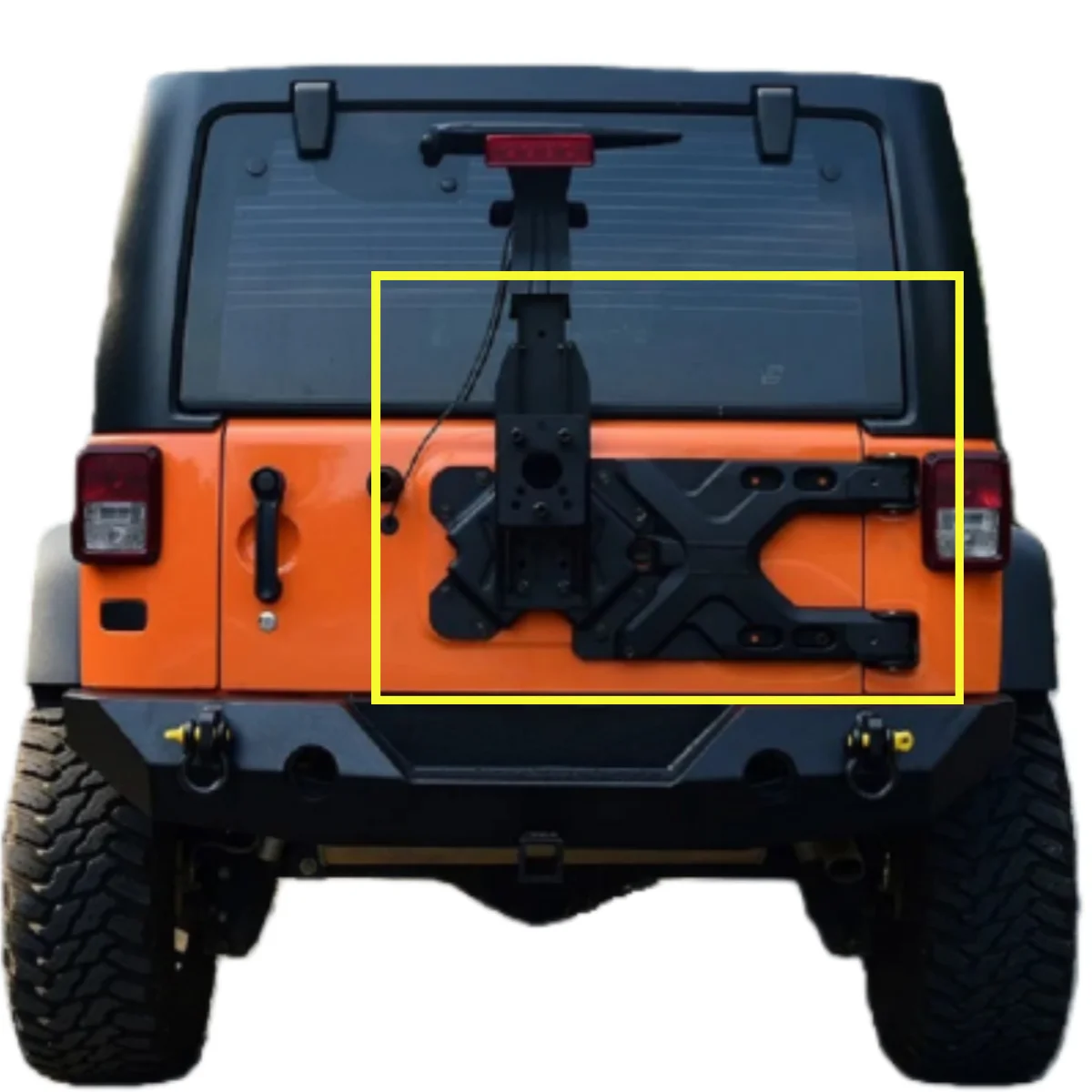 Lantsun TMAX HD Hinged Carrier & Adjustable Spare Tire Mounting Kit for jeep wrangler 2007-2017 JK 275