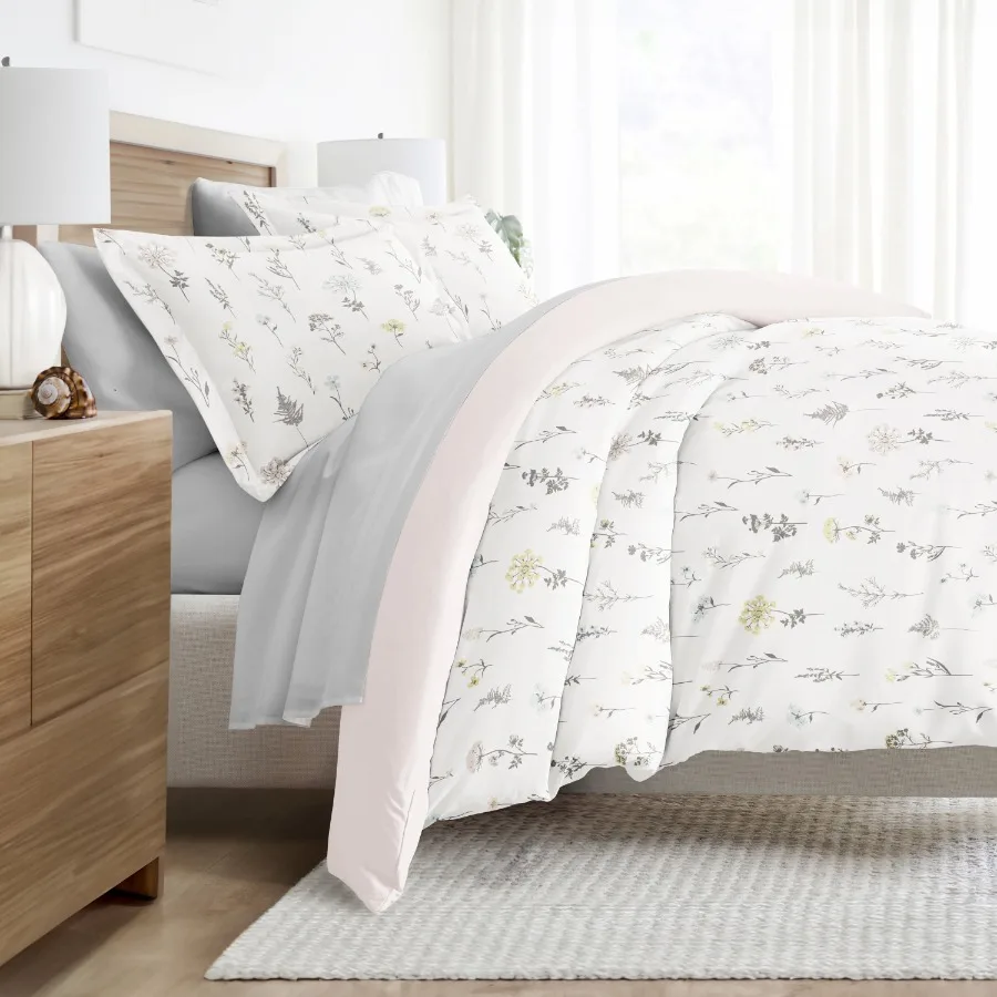

Комплект постельного белья из 7 предметов с узором, цвет Wildflower Pink, размер Twin XL