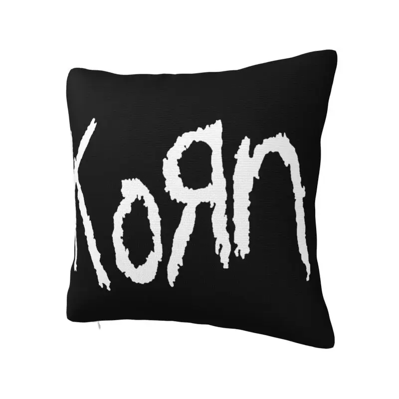 Custom Korns Heavy Metal Music Rock Roll Cushion Cover Home Decor Printing Throw Pillow for Car Two Side