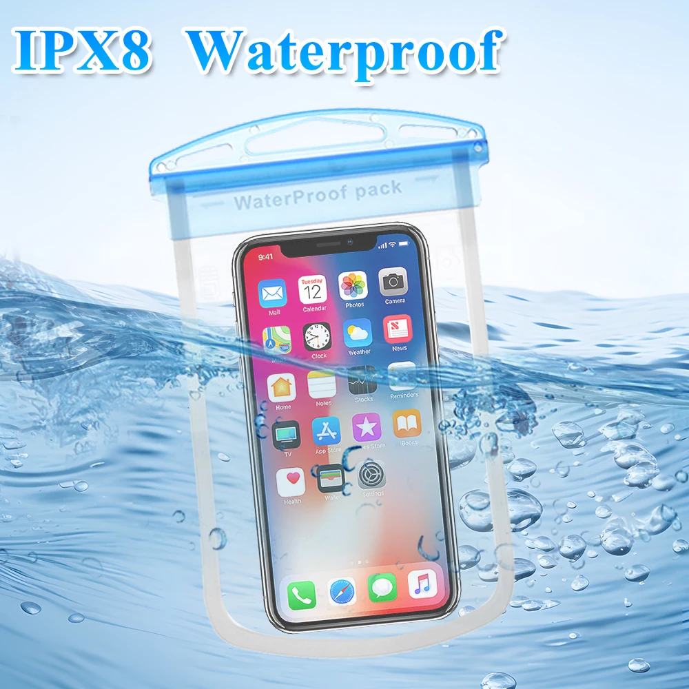 PVC IPX8 Waterproof Phone Pouch Swimming Bags Waterproof Mobile Case With Lanyard For Iphone Samsung Xiaomi 14 Pro Smartphone