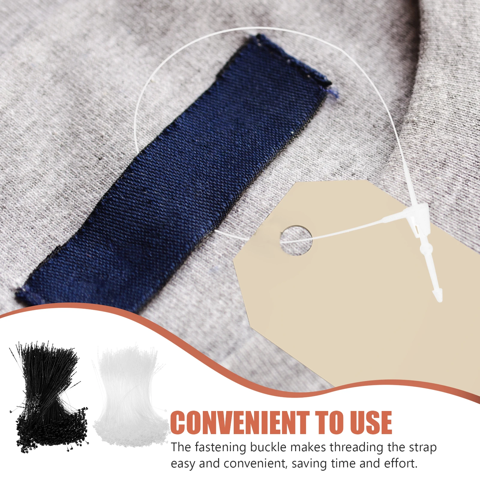 

3000pcs Clothing Tag String Sturdy Label Hanging Rope Easy-Fastening Buckle Versatile Tag Cord For Garments Price