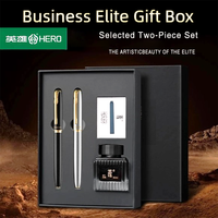 HERO Christmas Gifts Professional E522 Business Pen Set Ink&Cartridges Iridium Nib Executive Signature