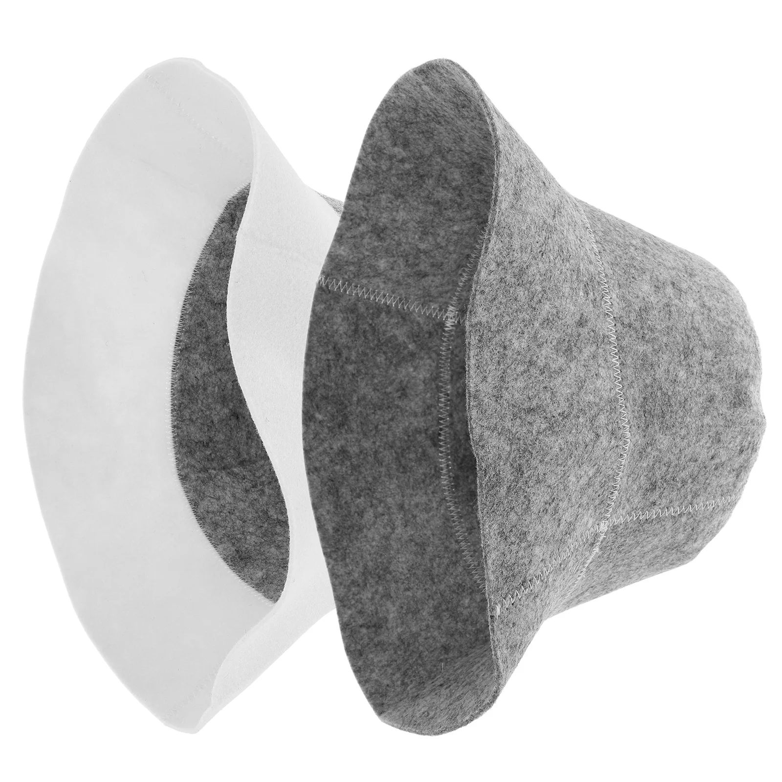 

2Pcs Felt Sauna Hat Set for Women Men Cooling Sweat Absorbing Sauna Cap Reusable Bath Hat for Home Hotel Spa Winter Use