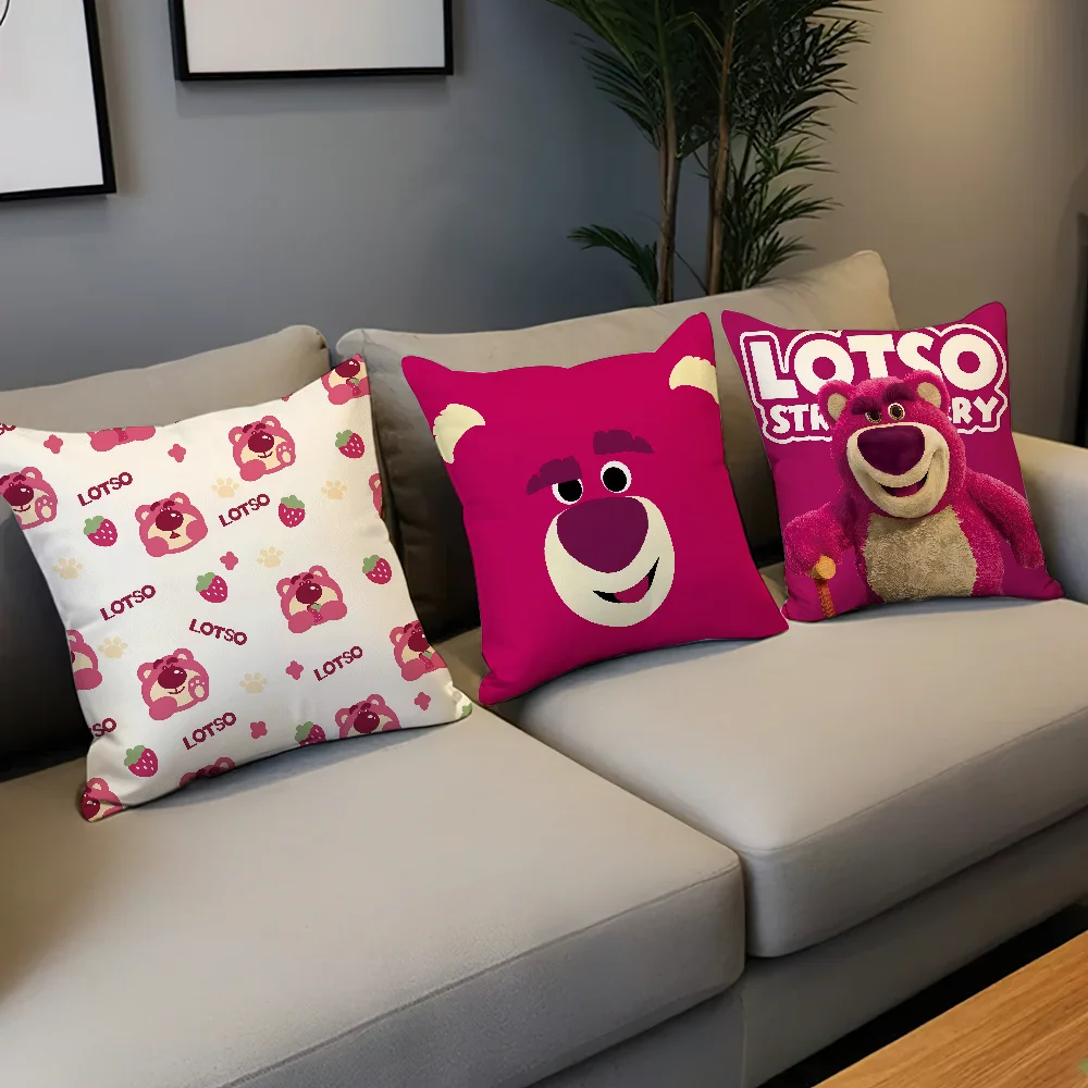 مضحك الكرتون لطيف L-Lotso h-Huggin الدب dn مريحة كيس وسادة ناعم ل أريكة غرفة المعيشة ديكور المنزل أغطية حماية