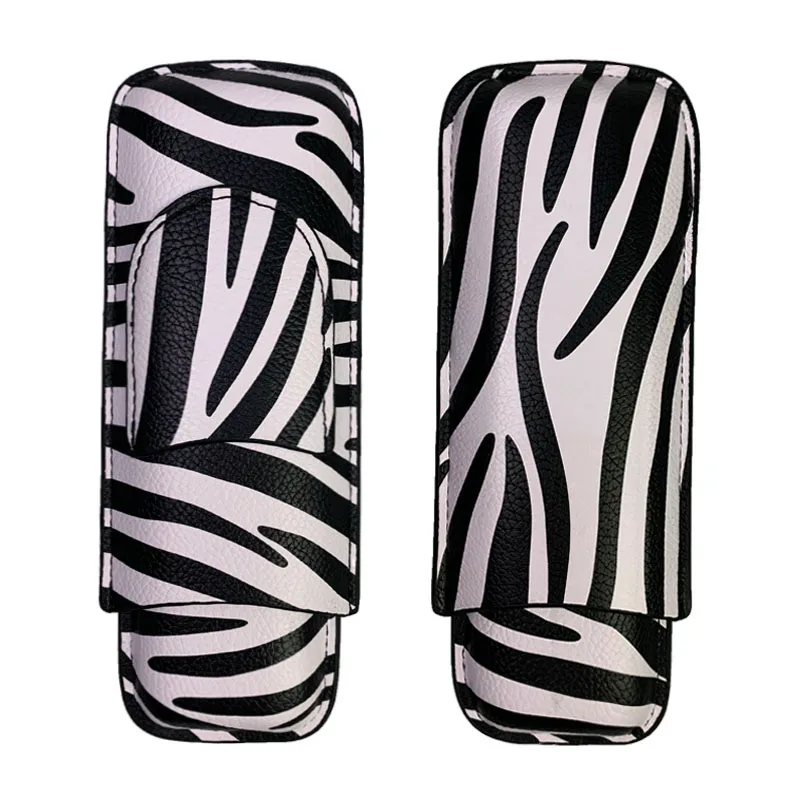 Two-Pack Cigar Cases with Cigar Cutter, Portable Travel Cigar Bag