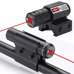 Mirino Laser rosso tattico 11/20mm installazione binario di guida fucile ad aria compressa caccia ottica punto rosso mirino Laser regolabile