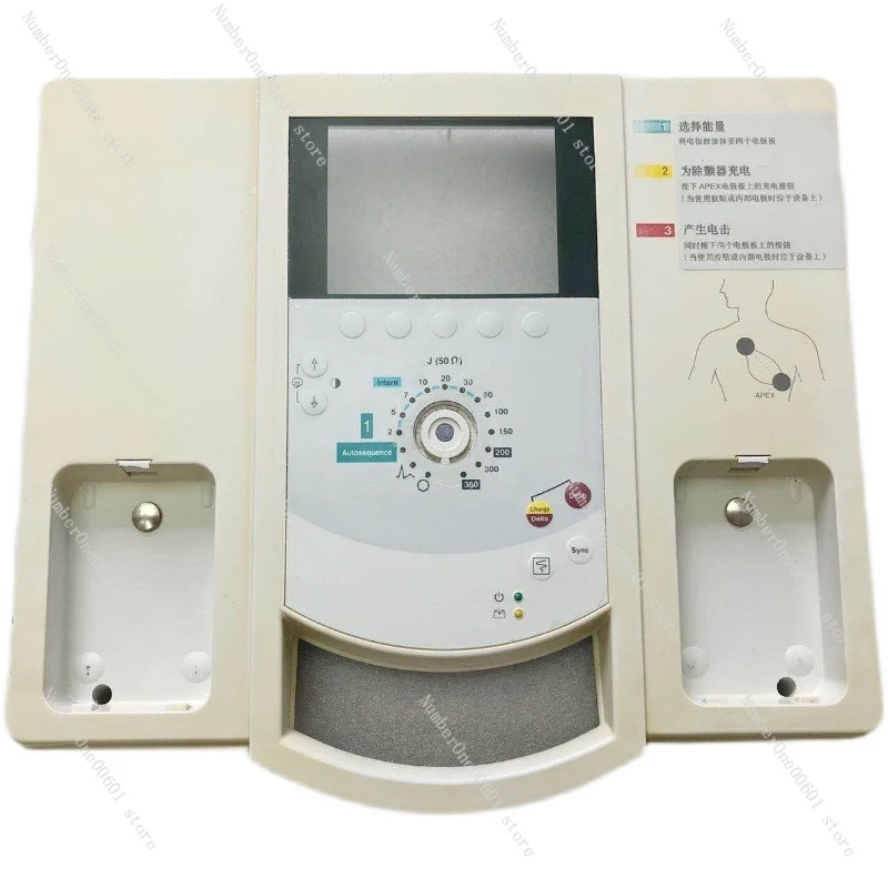 GE-Desfibrilador Cardioserv, Teclado Frontal, Parte Superior, Shell, Acessórios