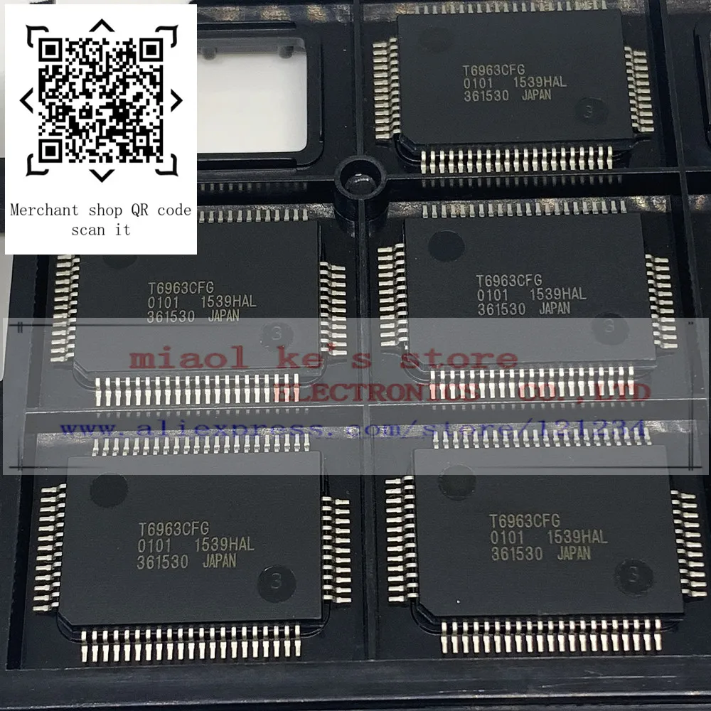 [5pcs]100%New original; T6963CFG-0101 T6963CFG 0101 T6963C T6963C-0101 QFP67 - IC liquid crystal control chip