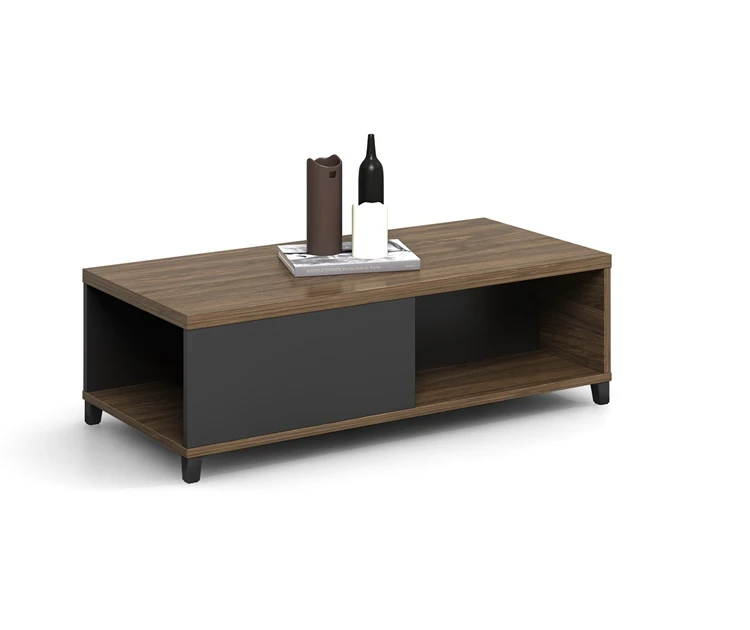 Foshan Rectangular Long Custom Coffee Table Wood Table With Storage Cabinet