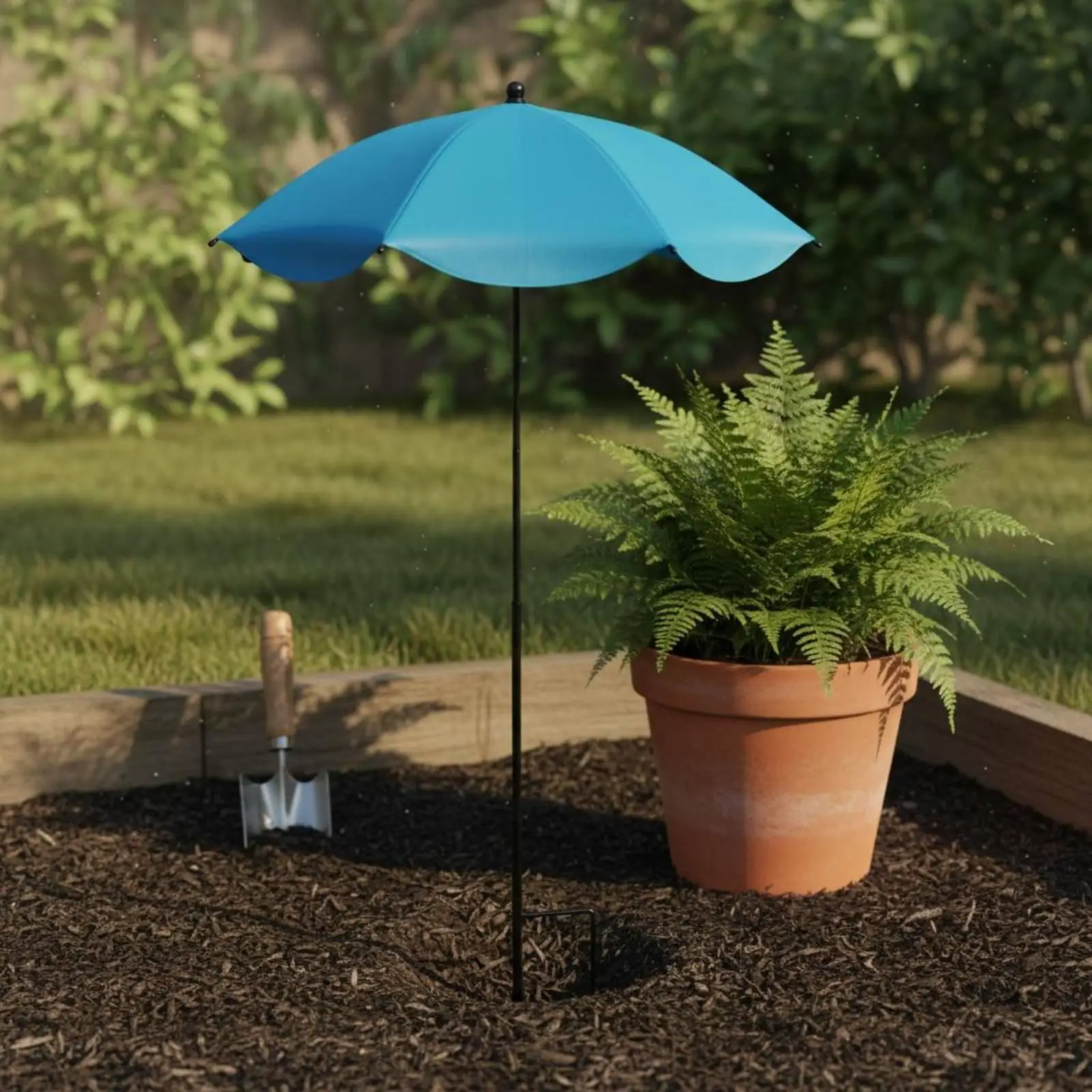 Potted Plant Umbrella Sun Protection Plant Umbrella Easy Ground Insert for Patio