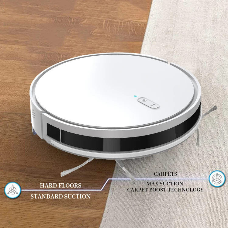 2700pa Suction Precise Sensor Robotic Vaccuum Cleaner Floor Dry Wet Sweeper Robot 2600mah Battery