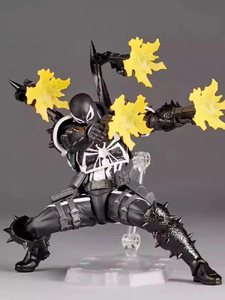 Figurka Anime Agent Anti Venom Kaiyodo Figurka Pvc Ruchoma Kolekcja Edward Eddie Brock Ko Model Zabawka Prezent (czarny) — Zdjęcie 2 z 2