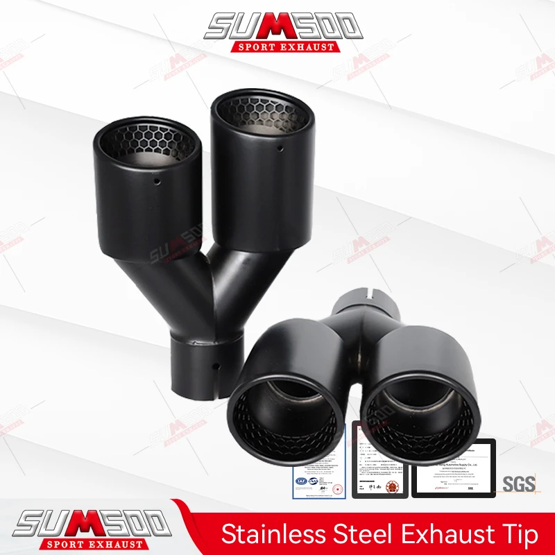 

1 предмет, высококачественные автомобильные аксессуары из нержавеющей стали, наконечник выхлопной системы, выпускное отверстие 89 мм для универсального автоматического модифицированного глушителя, насадка