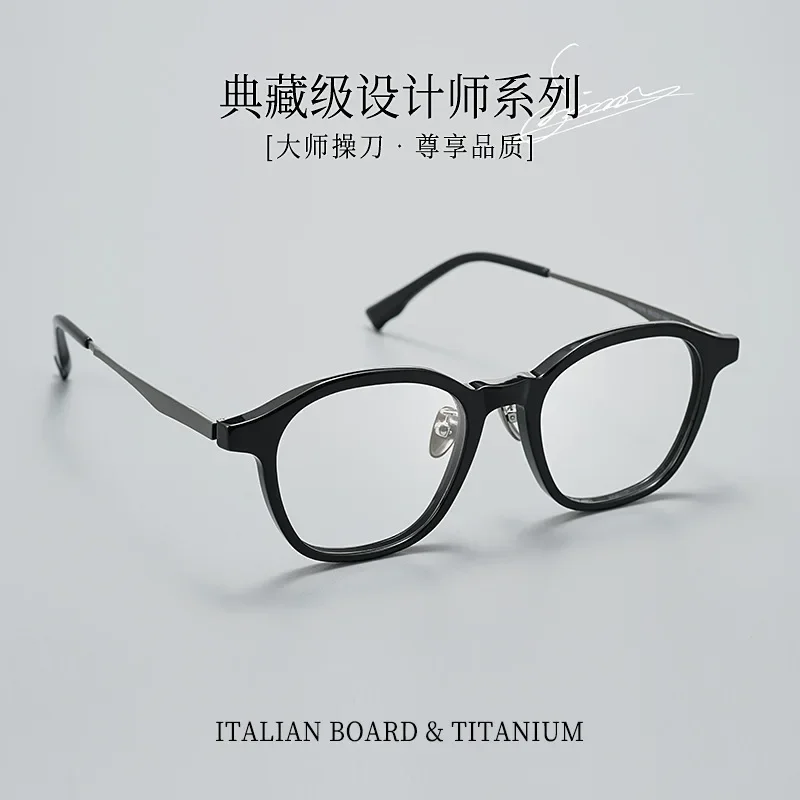 BCLEAR  High Quality Acetate Glasses Vintage Round Men Optical Prescription Eyeglasses Frame Women Korea Luxury Brand Eyewear