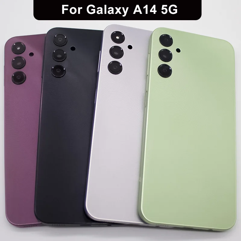 A14 5G Housing Cover For Samsung Galaxy A146 Battery Back Case Door Rear Panel Replacement With Camera Lens With Side Button