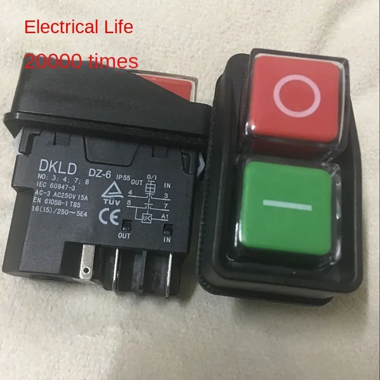 Bonito DKLD resistente al agua, interruptor electromagnético, botón de arranque y parada de DZ-6, DKLD especial de DZ-6 para herramientas eléctricas