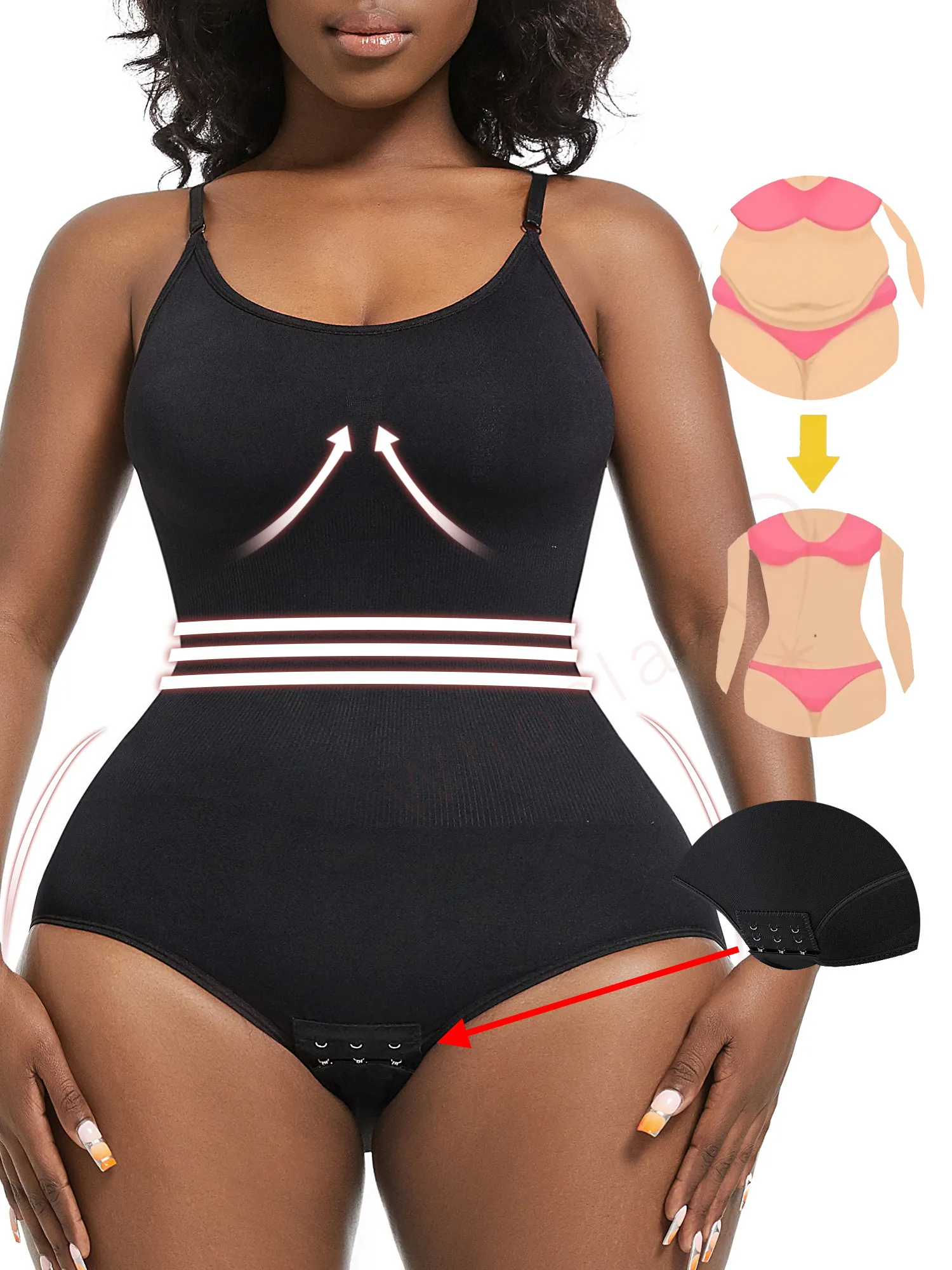 ملابس داخلية غير ملحومة للنساء ، تحكم في البطن ، بذلات داخلية للتنحيف ، مشد الجسم ، مدرب الخصر ، مقاس كبير ، ملابس داخلية ضيقة
