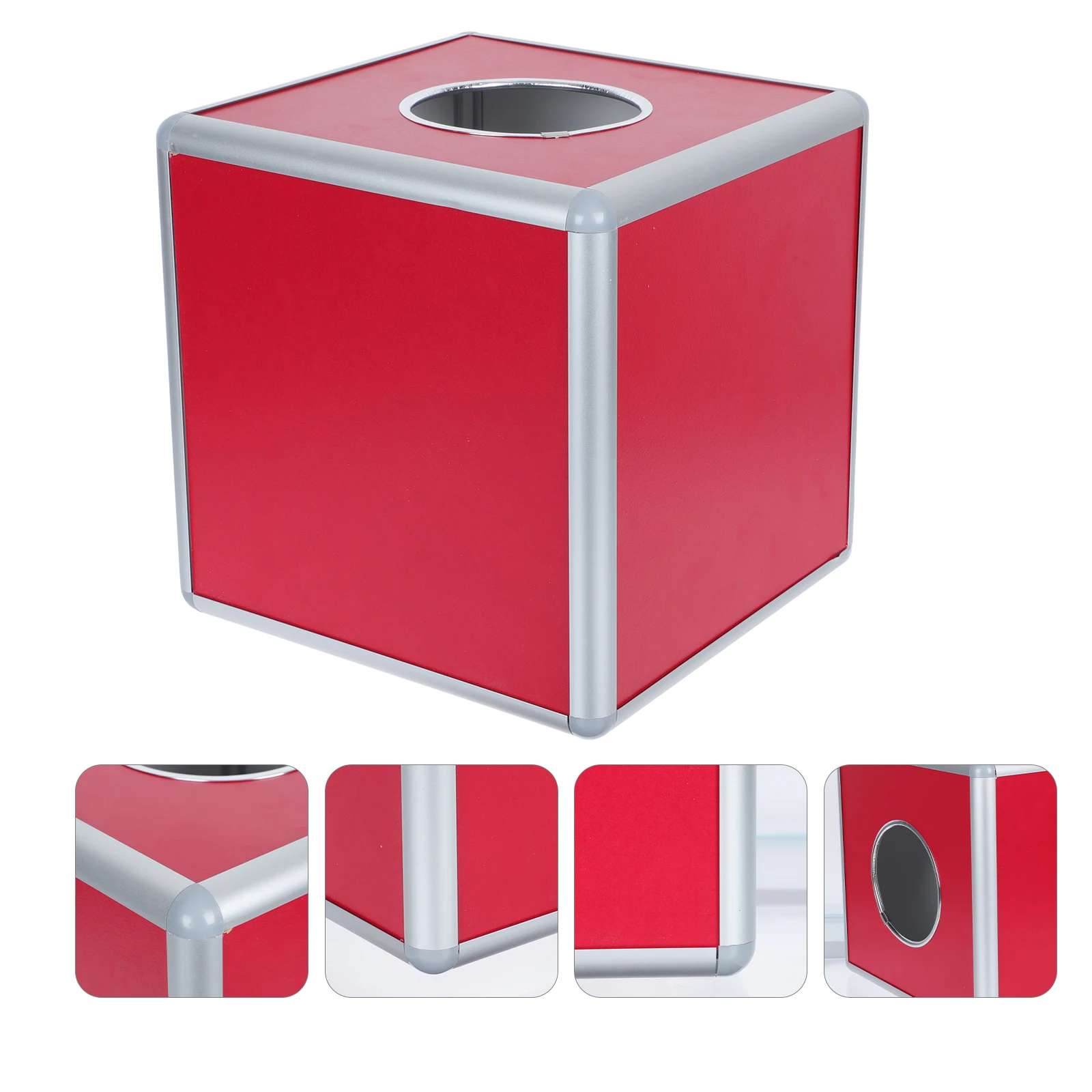 1Pcs Lottery Container Premium Aluminum Alloy Material Strong Storage Box for Prizes Donations Invisible Security