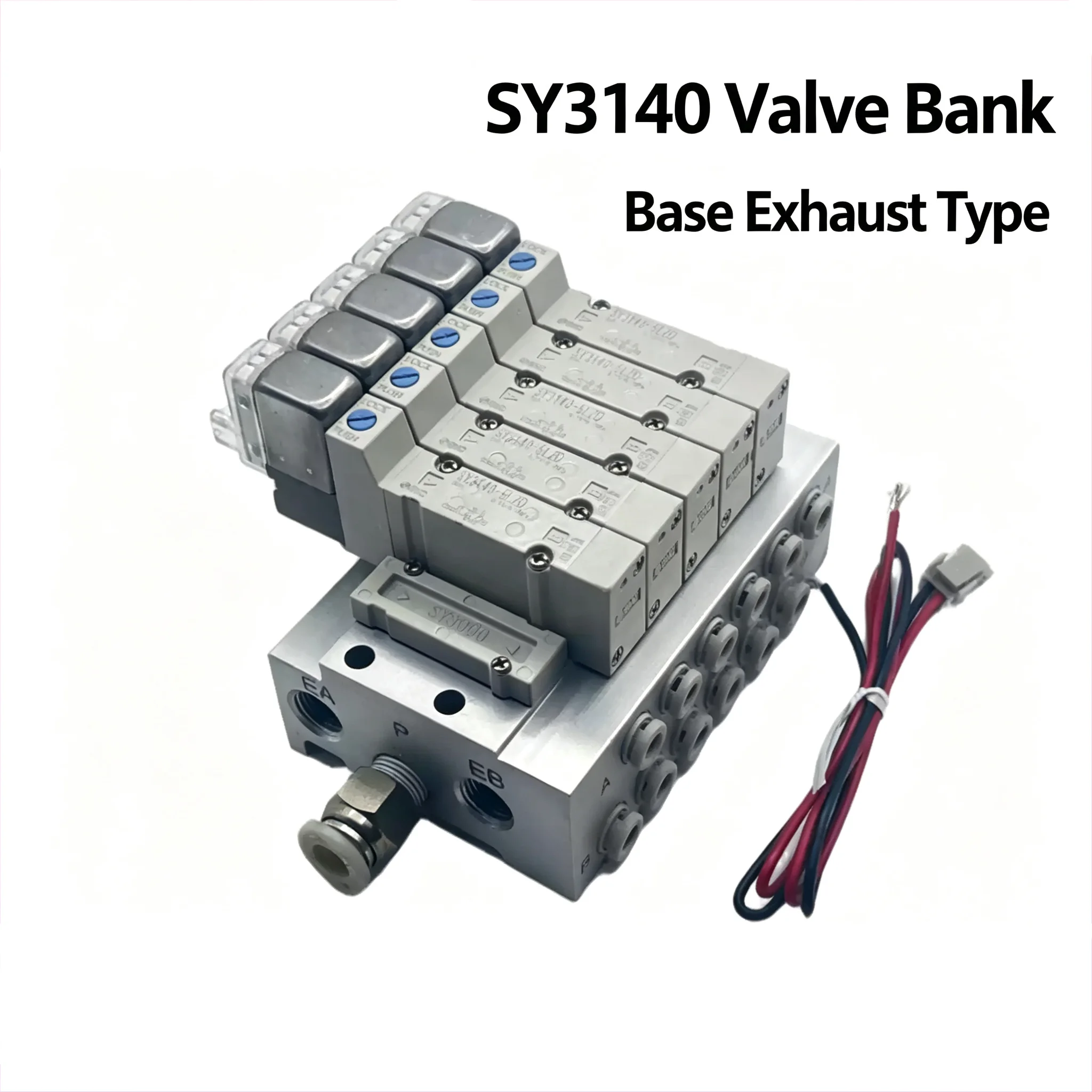 Solenoid valve island 5‑port 2‑position SY3140‑5LZD 24V valve manifold SY3240 3340 manifold base air outlet