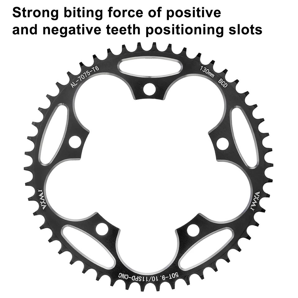 VXM Super Strong Road Bicycle Narrow Wide Sprocket 130BCD 38T-60T,Used for Shimano 5700 6700 Crank Set Ring Crown 130BCD Light