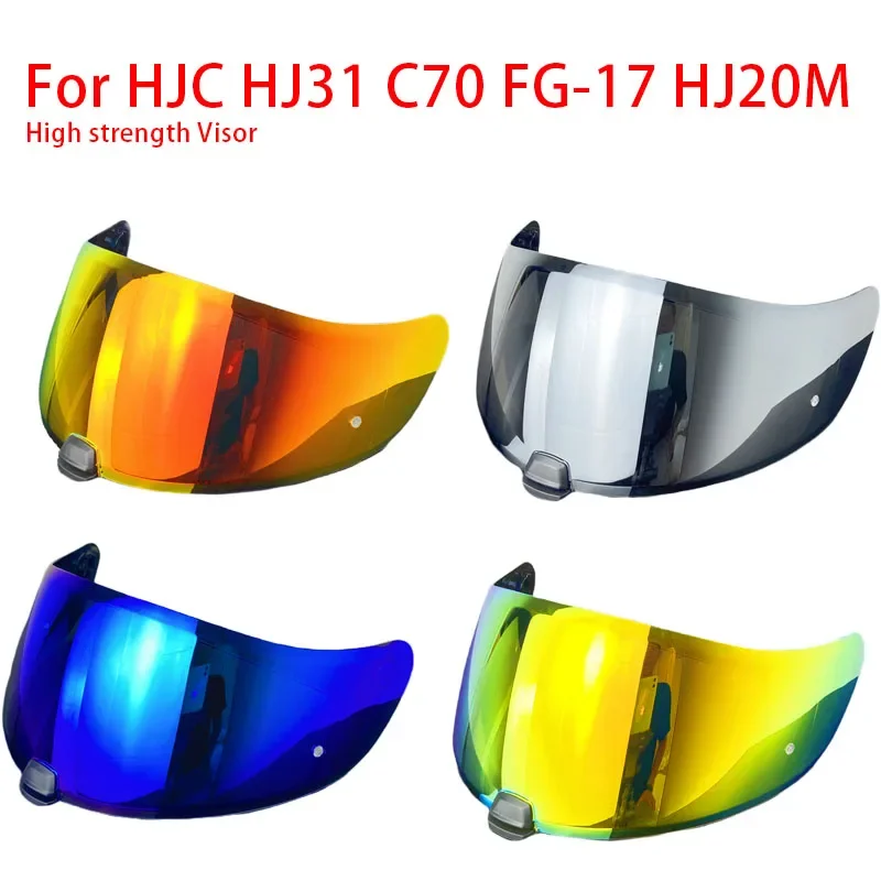 HJ31 C70 FG-17 HJ20M FG-ST Helmet Visor Shield for HJC Electroplating process UV Protection Motorcycle Helmet Accessories